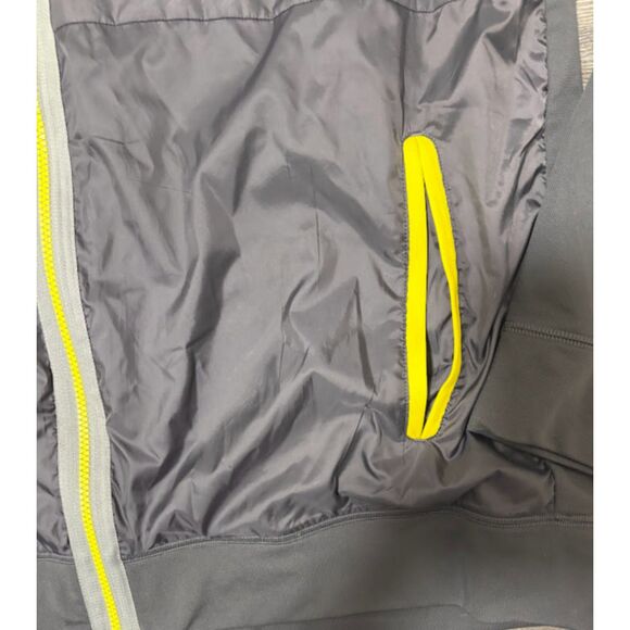 Adidas Jacket XL Gray Nylon Fleece Hooded Windbreaker Gorpcore Activewear - Picture 5 of 8